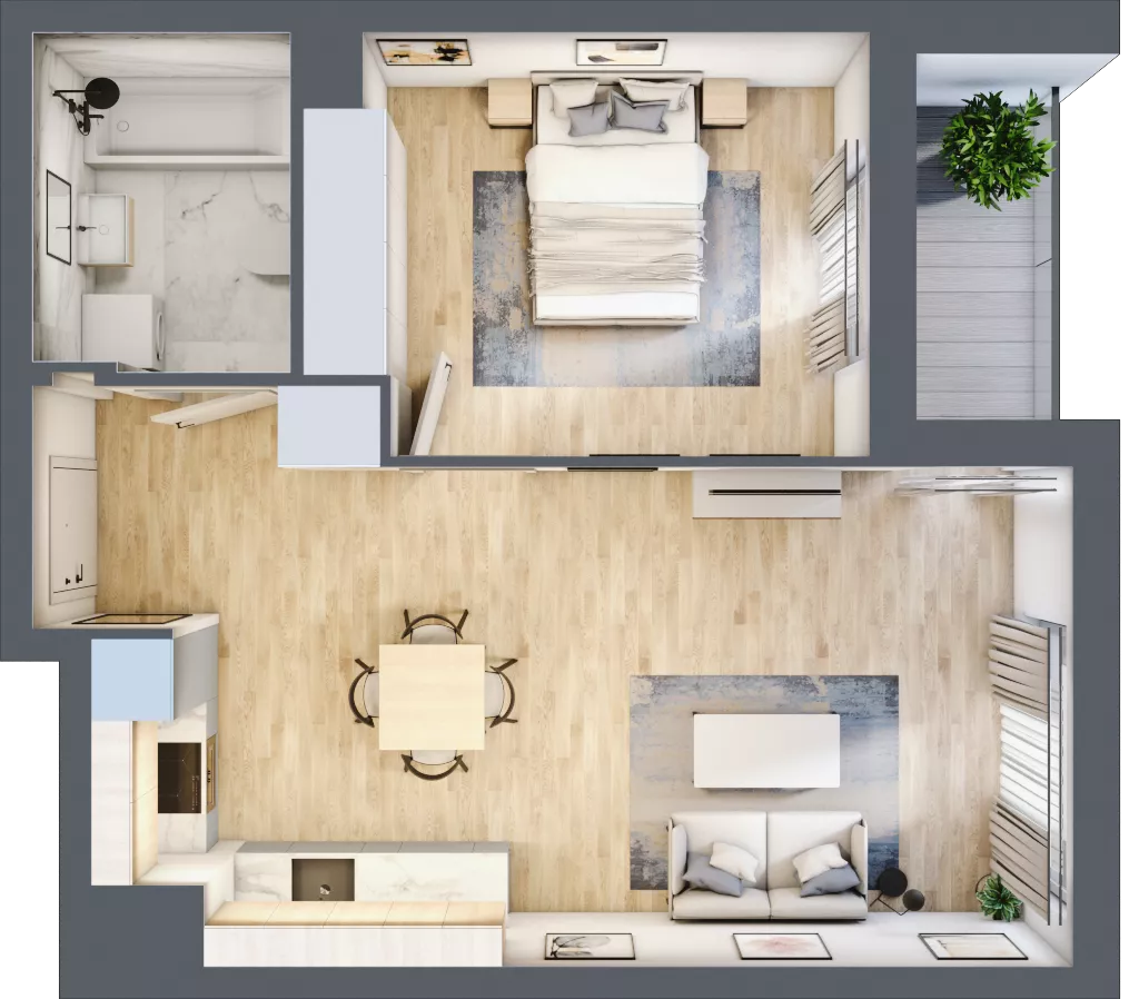 2 pokoje, mieszkanie 44,91 m², piętro 1, oferta nr 7A054, Ursus Centralny, Warszawa, Ursus, Szamoty, ul. Kazimierza Gierdziejewskiego