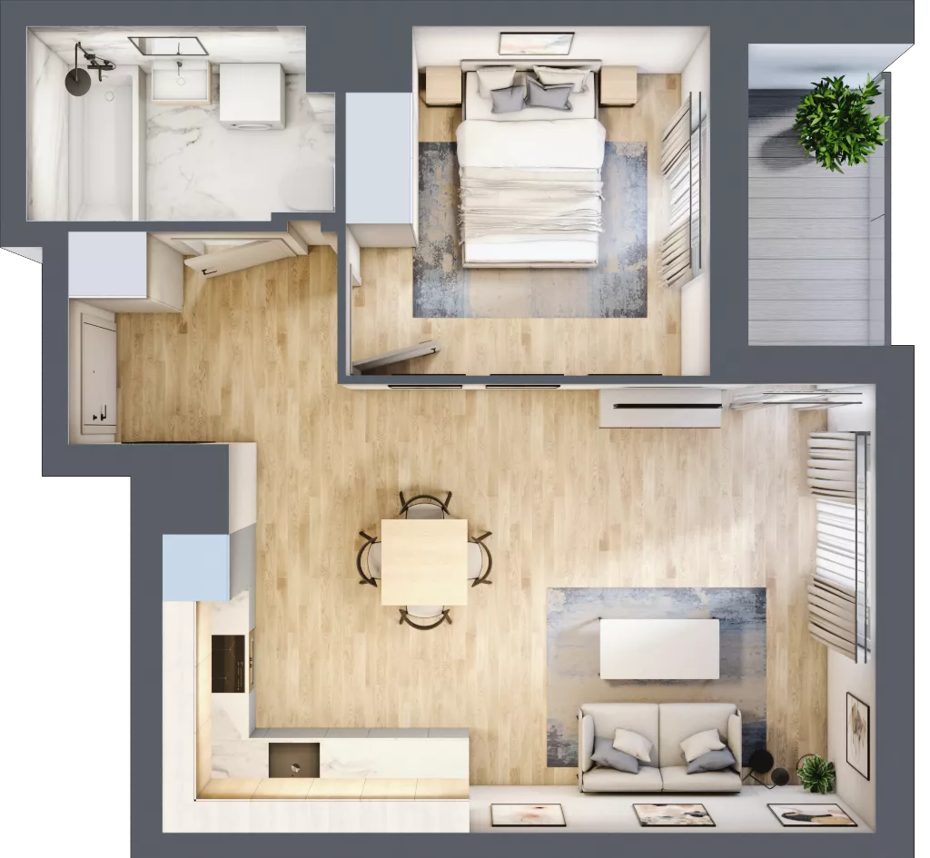 2 pokoje, mieszkanie 43,76 m², piętro 7, oferta nr 7A091, Ursus Centralny, Warszawa, Ursus, Szamoty, ul. Kazimierza Gierdziejewskiego