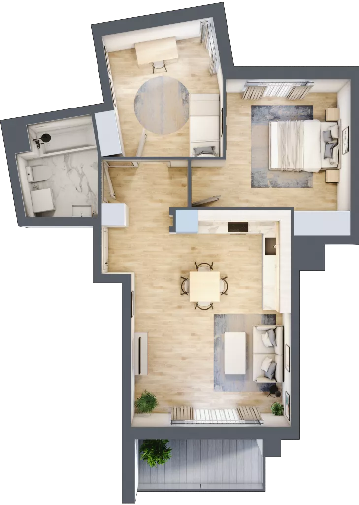 3 pokoje, mieszkanie 58,42 m², piętro 7, oferta nr 7B125, Ursus Centralny, Warszawa, Ursus, Szamoty, ul. Kazimierza Gierdziejewskiego