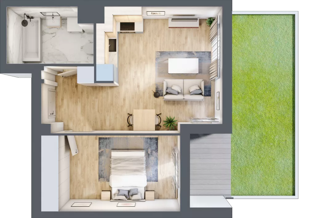 2 pokoje, mieszkanie 42,67 m², parter, oferta nr 7A049, Ursus Centralny, Warszawa, Ursus, Szamoty, ul. Kazimierza Gierdziejewskiego