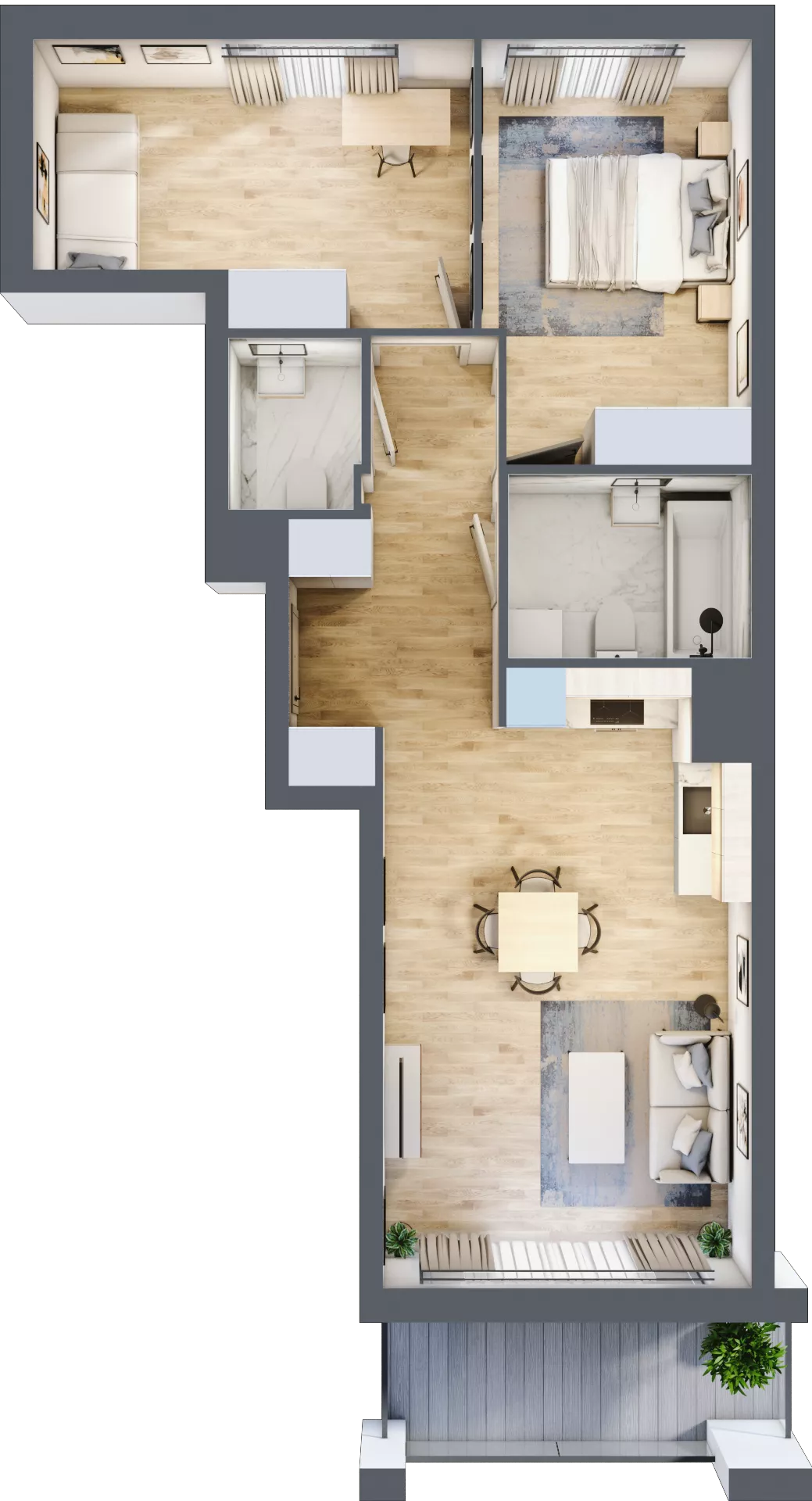 3 pokoje, mieszkanie 59,75 m², piętro 2, oferta nr 8A008, Ursus Centralny, Warszawa, Ursus, Szamoty, ul. Kazimierza Gierdziejewskiego