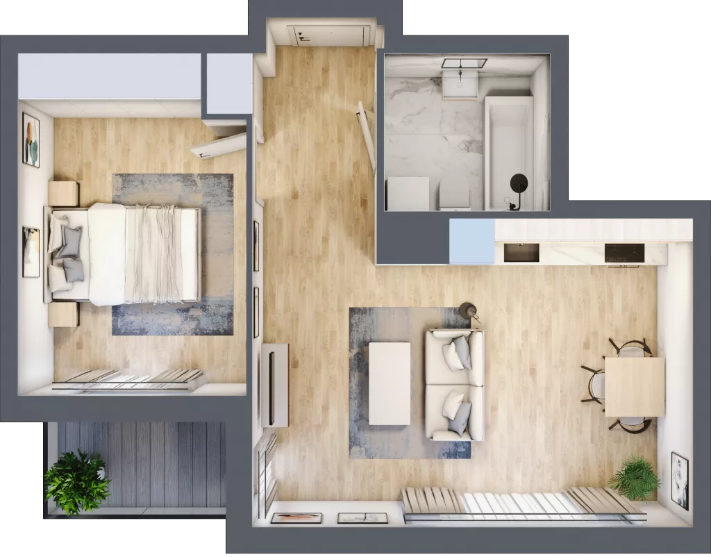2 pokoje, mieszkanie 45,32 m², piętro 1, oferta nr 8B039, Ursus Centralny, Warszawa, Ursus, Szamoty, ul. Kazimierza Gierdziejewskiego