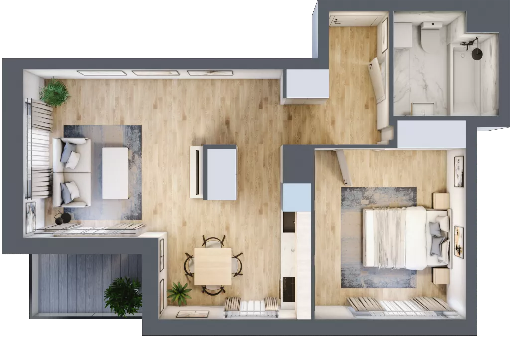 2 pokoje, mieszkanie 48,83 m², piętro 2, oferta nr 8A010, Ursus Centralny, Warszawa, Ursus, Szamoty, ul. Kazimierza Gierdziejewskiego