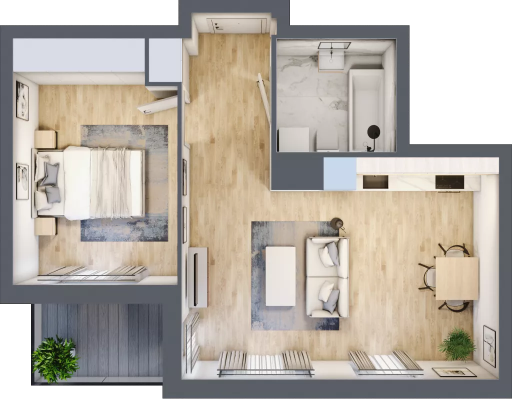 2 pokoje, mieszkanie 45,32 m², piętro 5, oferta nr 8B051, Ursus Centralny, Warszawa, Ursus, Szamoty, ul. Kazimierza Gierdziejewskiego