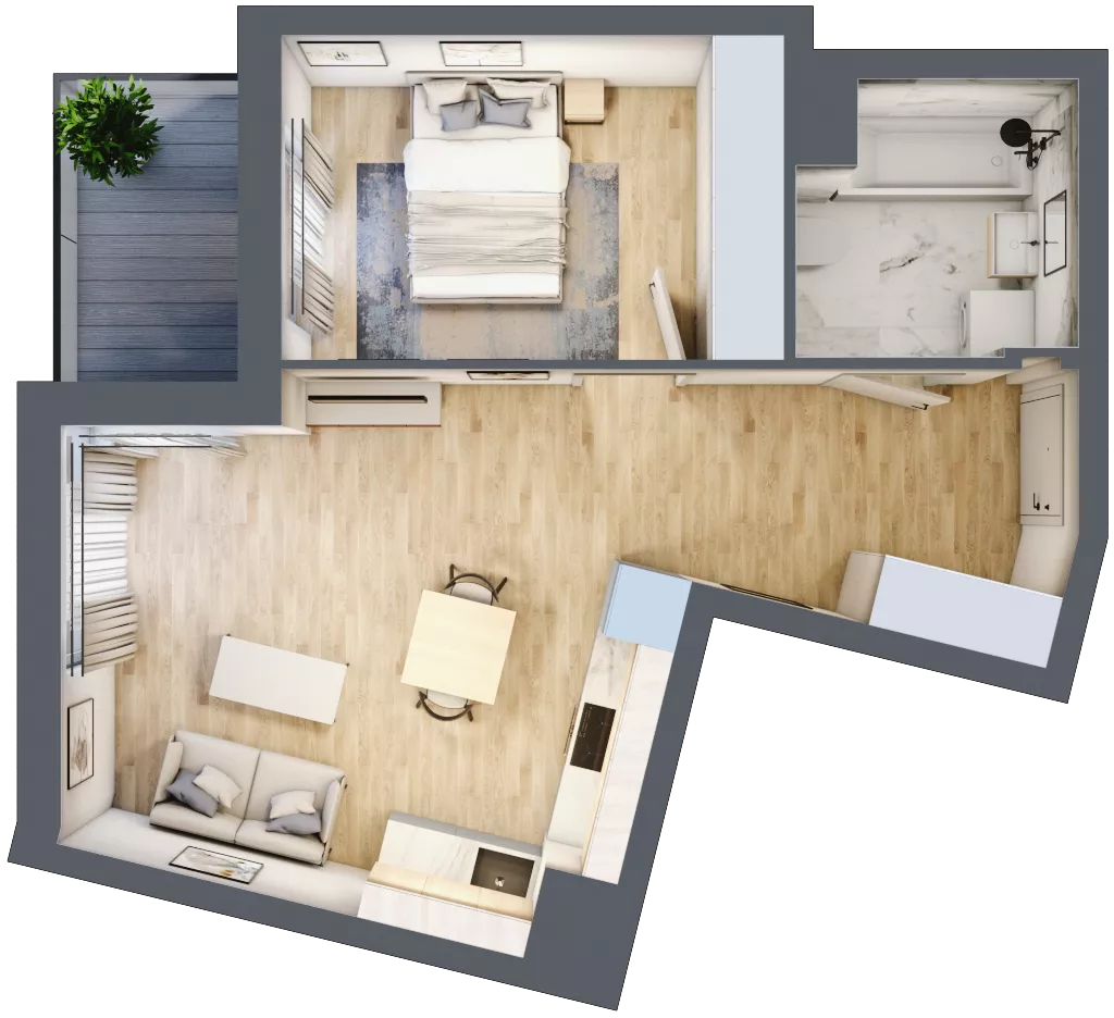 2 pokoje, mieszkanie 42,36 m², piętro 1, oferta nr 9B033, Ursus Centralny, Warszawa, Ursus, Szamoty, ul. Kazimierza Gierdziejewskiego