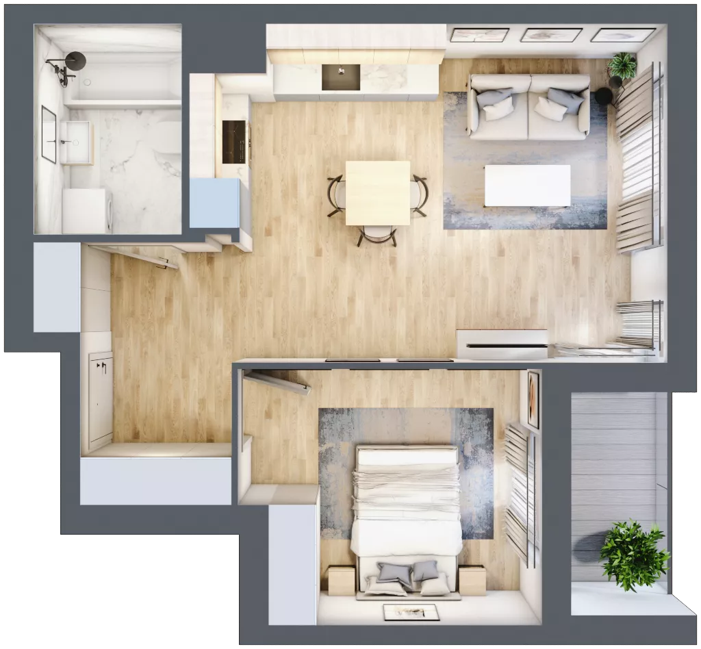 2 pokoje, mieszkanie 43,94 m², piętro 2, oferta nr 9A006, Ursus Centralny, Warszawa, Ursus, Szamoty, ul. Kazimierza Gierdziejewskiego