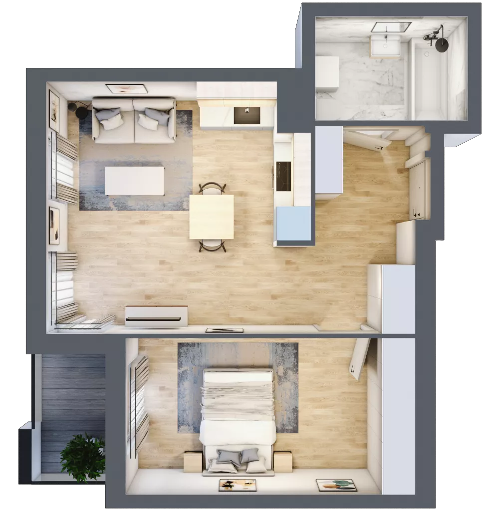 2 pokoje, mieszkanie 45,90 m², piętro 1, oferta nr 9B032, Ursus Centralny, Warszawa, Ursus, Szamoty, ul. Kazimierza Gierdziejewskiego