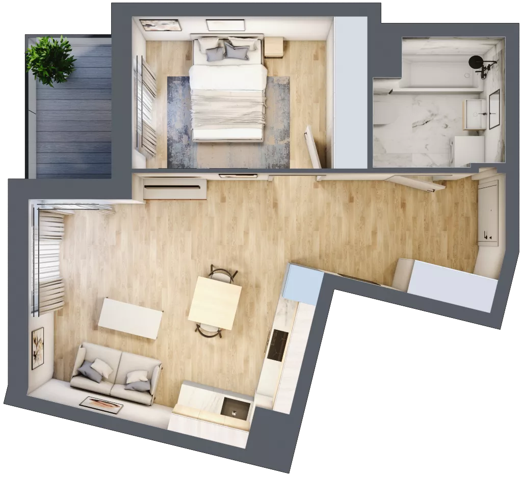 2 pokoje, mieszkanie 42,36 m², piętro 3, oferta nr 9B051, Ursus Centralny, Warszawa, Ursus, Szamoty, ul. Kazimierza Gierdziejewskiego