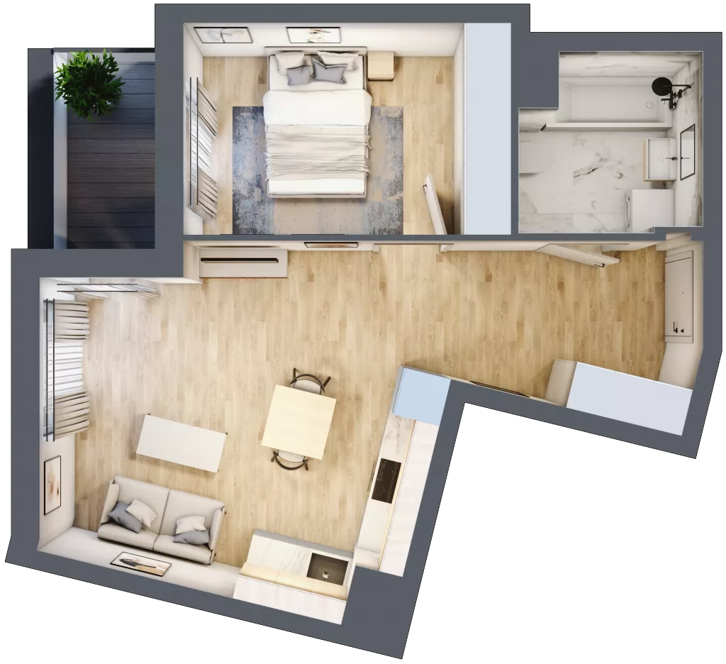 2 pokoje, mieszkanie 42,36 m², piętro 4, oferta nr 9B060, Ursus Centralny, Warszawa, Ursus, Szamoty, ul. Kazimierza Gierdziejewskiego