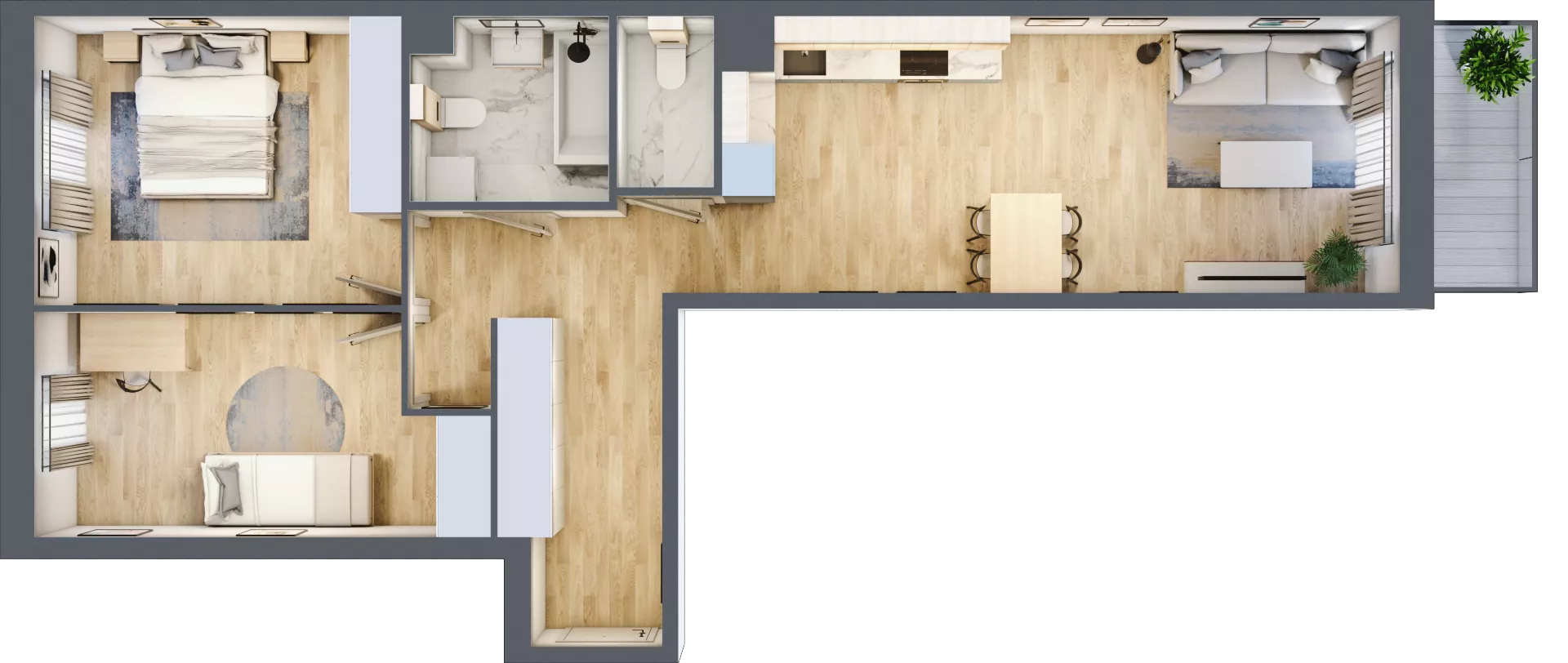 3 pokoje, mieszkanie 68,32 m², piętro 4, oferta nr A24, Osiedle Startowe, Wrocław, Psie Pole-Zawidawie, Zakrzów, ul. Zatorska / al. Sobieskiego