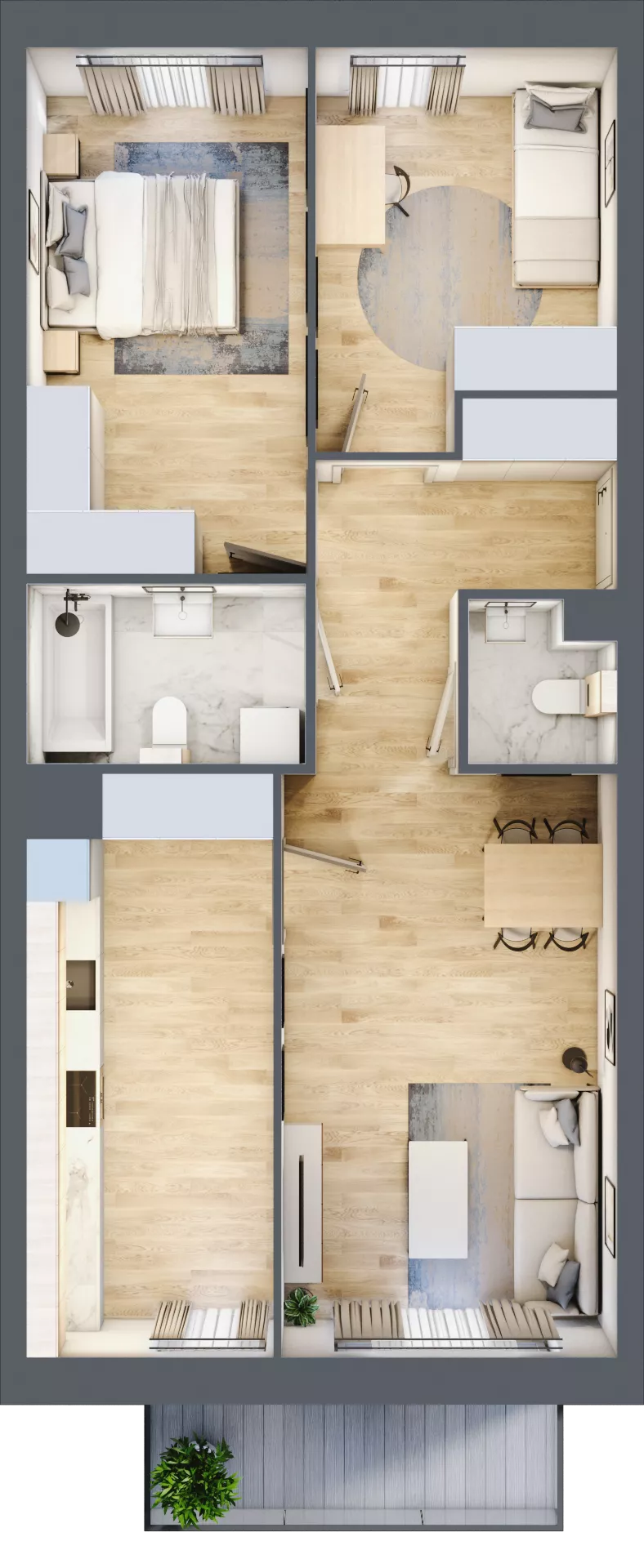 3 pokoje, mieszkanie 69,91 m², piętro 5, oferta nr G33, Osiedle Startowe, Wrocław, Psie Pole-Zawidawie, Zakrzów, ul. Zatorska / al. Sobieskiego