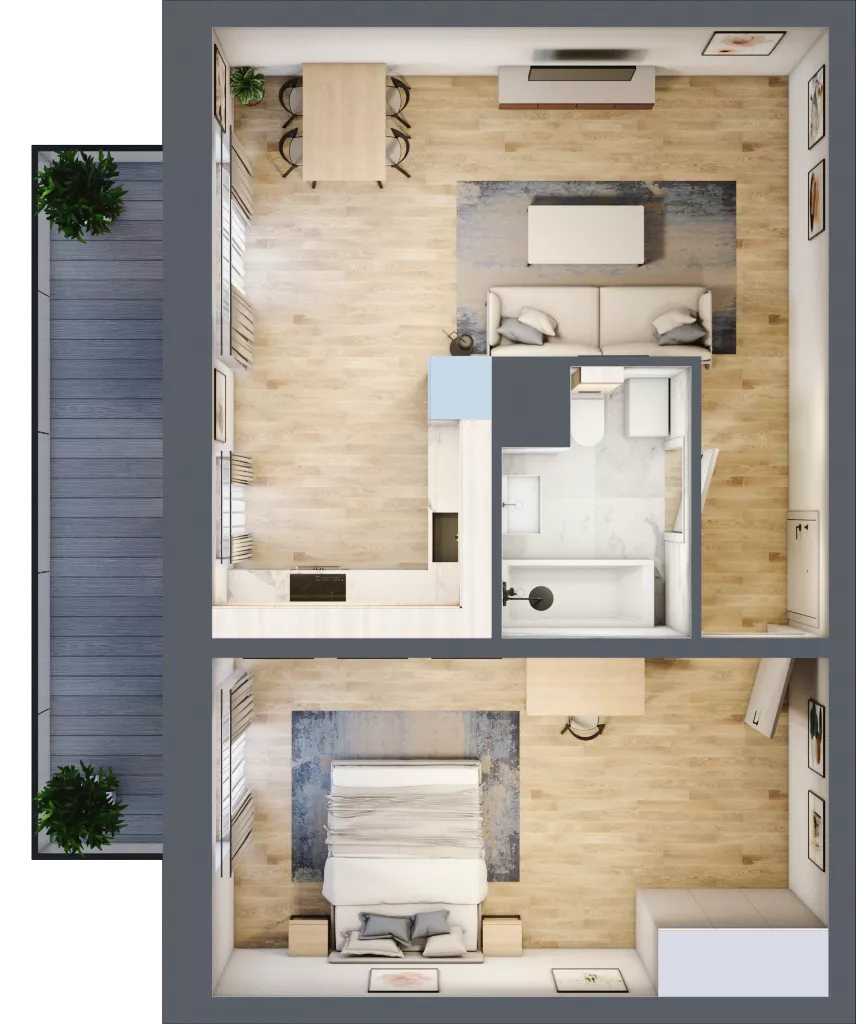 2 pokoje, mieszkanie 78,90 m², piętro 7, oferta nr G52, Osiedle Startowe, Wrocław, Psie Pole-Zawidawie, Zakrzów, ul. Zatorska / al. Sobieskiego