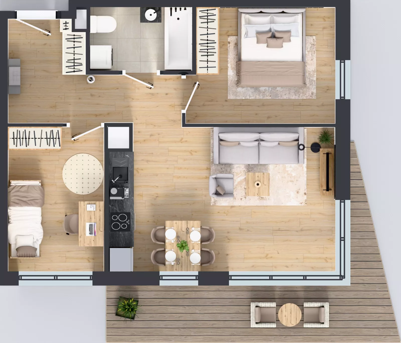 3 pokoje, mieszkanie 54,21 m², piętro 4, oferta nr 79.32, Osiedle Ozon - Etap VII, Kraków, Prądnik Biały, Górka Narodowa, ul. Stefana Banacha/ul. Fryderyka Schillinga