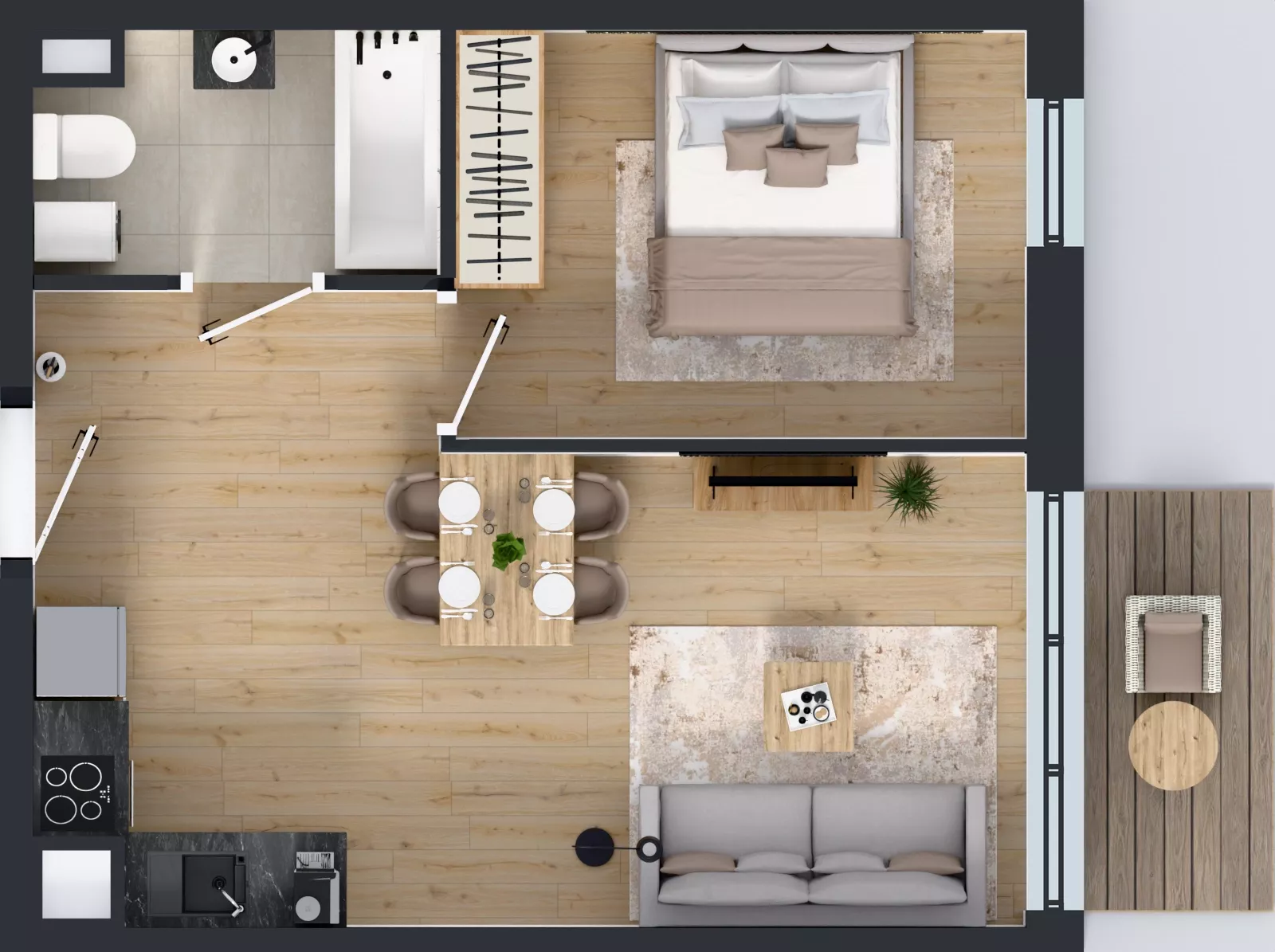 2 pokoje, mieszkanie 38,37 m², piętro 5, oferta nr 87.32, Osiedle Ozon - Etap VII, Kraków, Prądnik Biały, Górka Narodowa, ul. Stefana Banacha/ul. Fryderyka Schillinga