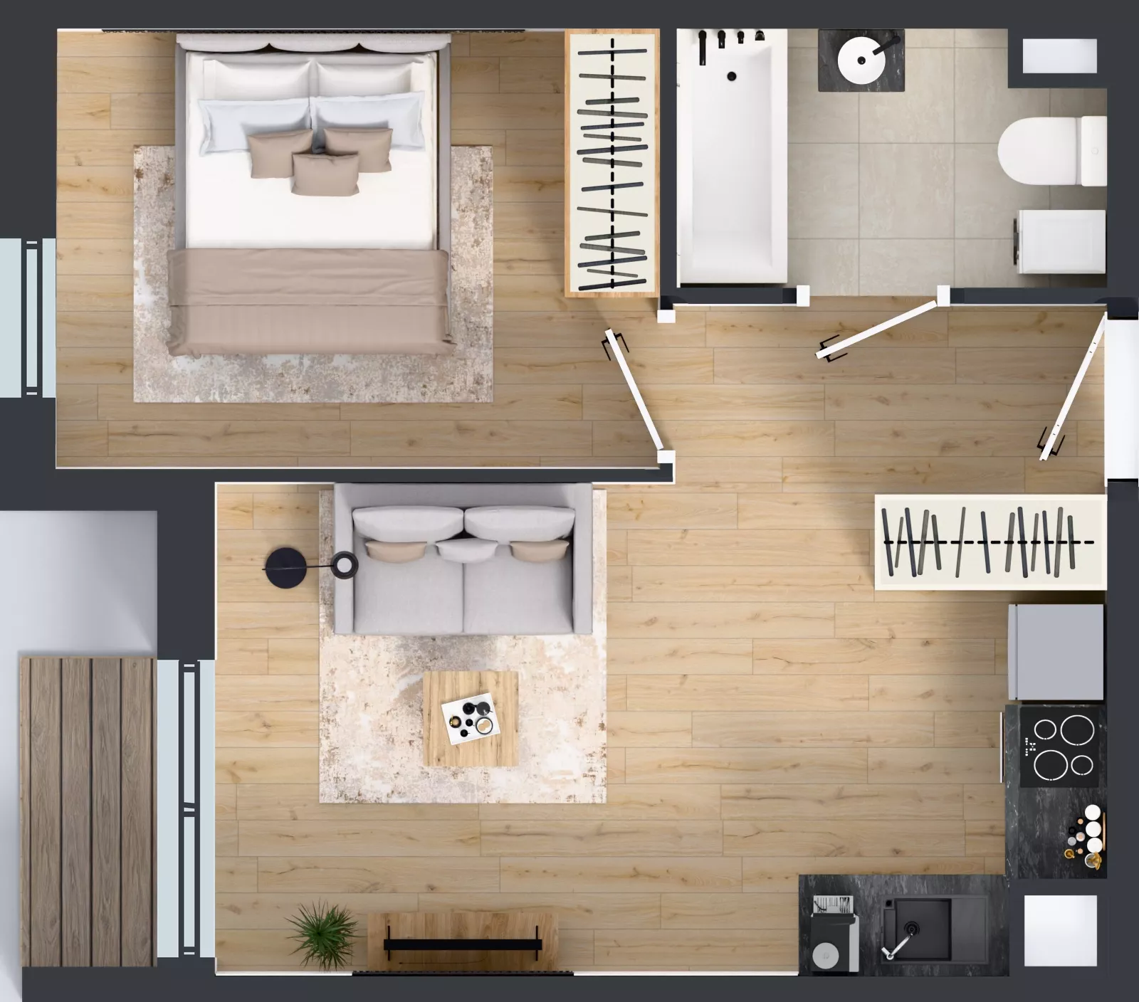 2 pokoje, mieszkanie 35,25 m², piętro 5, oferta nr 64.34, Osiedle Ozon - Etap VII, Kraków, Prądnik Biały, Górka Narodowa, ul. Stefana Banacha/ul. Fryderyka Schillinga