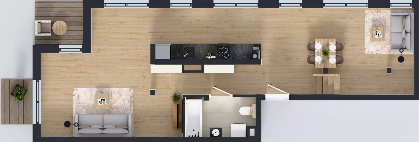 3 pokoje, mieszkanie 64,13 m², piętro 4, oferta nr L 4_M01, Clou Lindego, Kraków, Bronowice, ul. Samuela Bogumiła Lindego 5