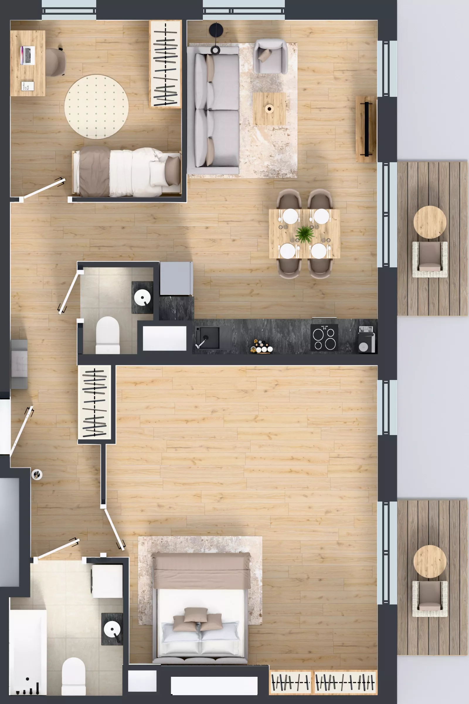 4 pokoje, mieszkanie 76,20 m², piętro 1, oferta nr M2015, Osiedle Ozon - Etap VIII, Kraków, Prądnik Biały, Górka Narodowa, ul. Stefana Banacha/ul. Fryderyka Schillinga