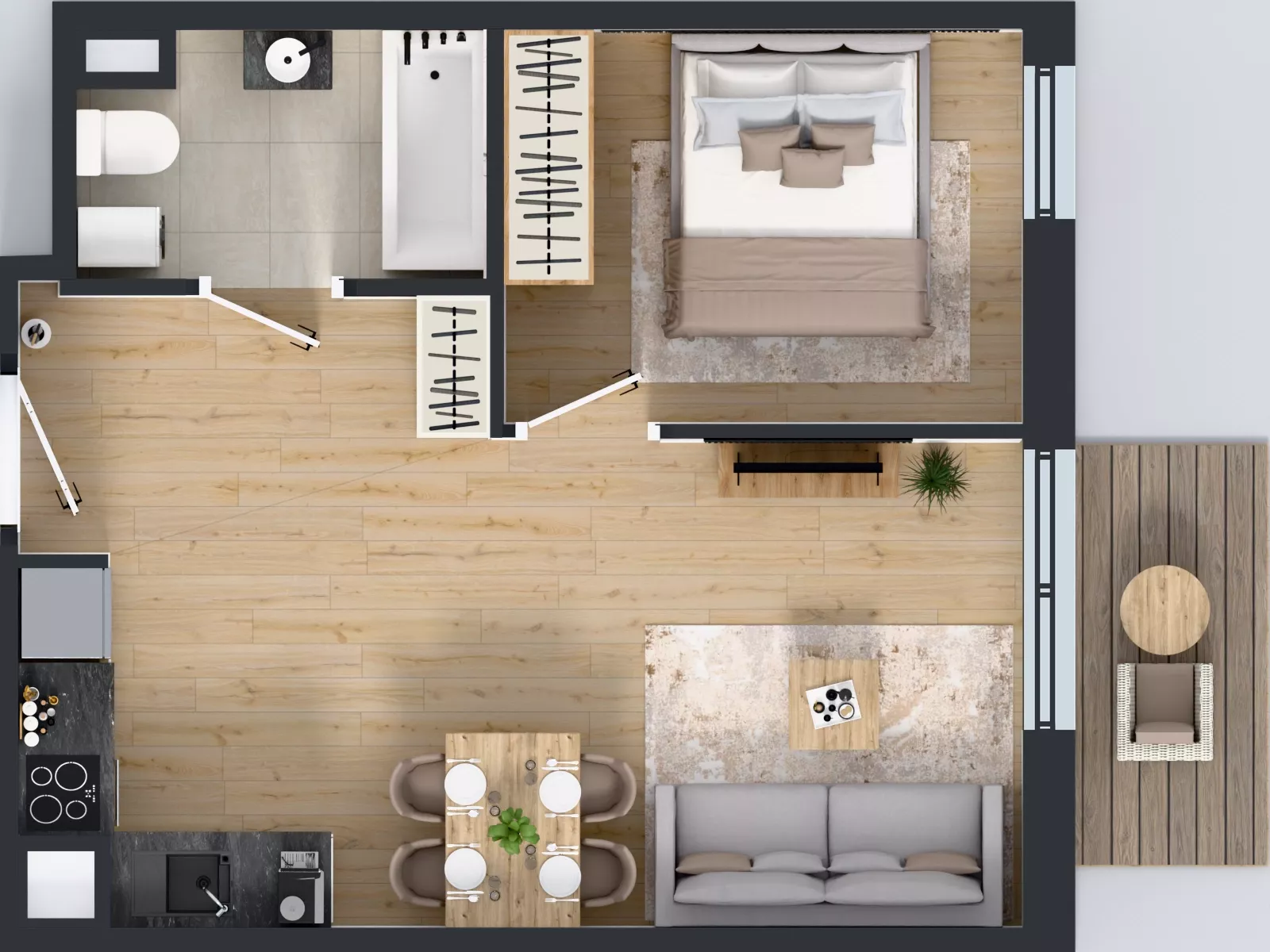 2 pokoje, mieszkanie 37,99 m², piętro 3, oferta nr M2025, Osiedle Ozon - Etap VIII, Kraków, Prądnik Biały, Górka Narodowa, ul. Stefana Banacha/ul. Fryderyka Schillinga