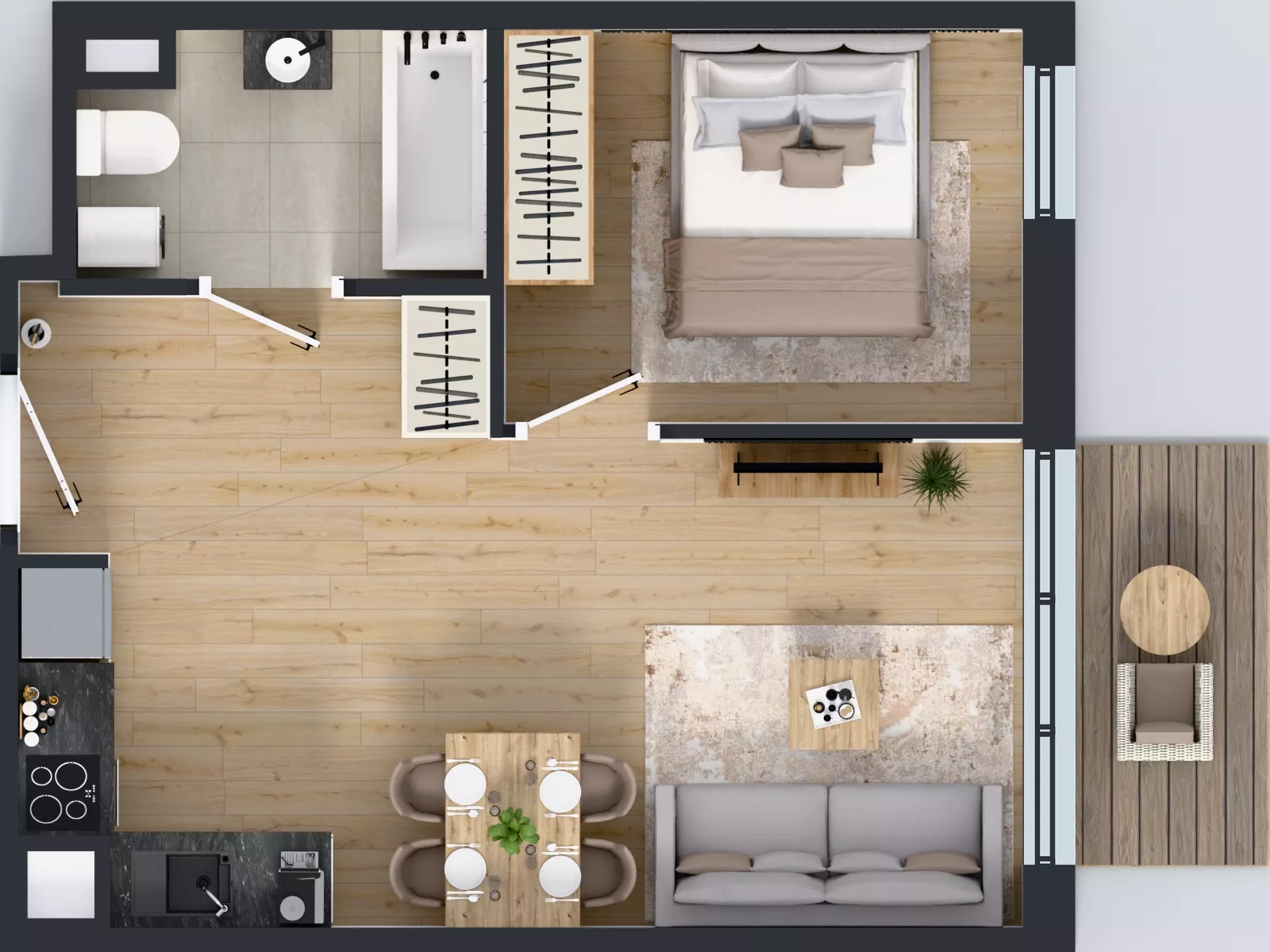 2 pokoje, mieszkanie 38,01 m², piętro 5, oferta nr M2041, Osiedle Ozon - Etap VIII, Kraków, Prądnik Biały, Górka Narodowa, ul. Stefana Banacha/ul. Fryderyka Schillinga