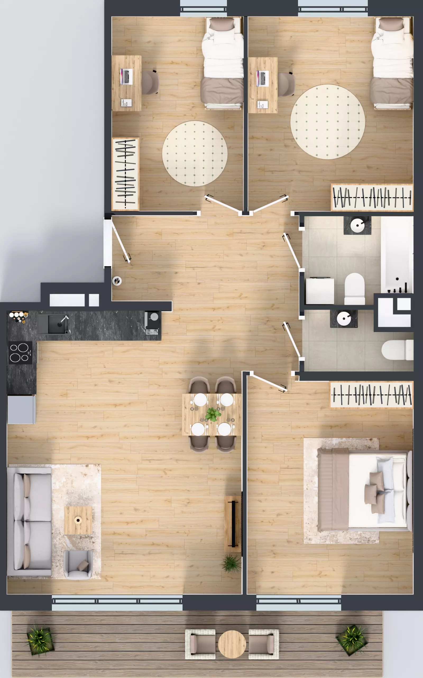 4 pokoje, mieszkanie 89,32 m², piętro 4, oferta nr M4009, Osiedle Ozon - Etap VIII, Kraków, Prądnik Biały, Górka Narodowa, ul. Stefana Banacha/ul. Fryderyka Schillinga