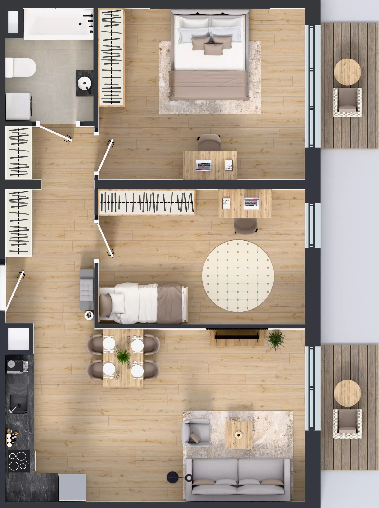 3 pokoje, mieszkanie 70,70 m², piętro 1, oferta nr M4025, Osiedle Ozon - Etap VIII, Kraków, Prądnik Biały, Górka Narodowa, ul. Stefana Banacha/ul. Fryderyka Schillinga