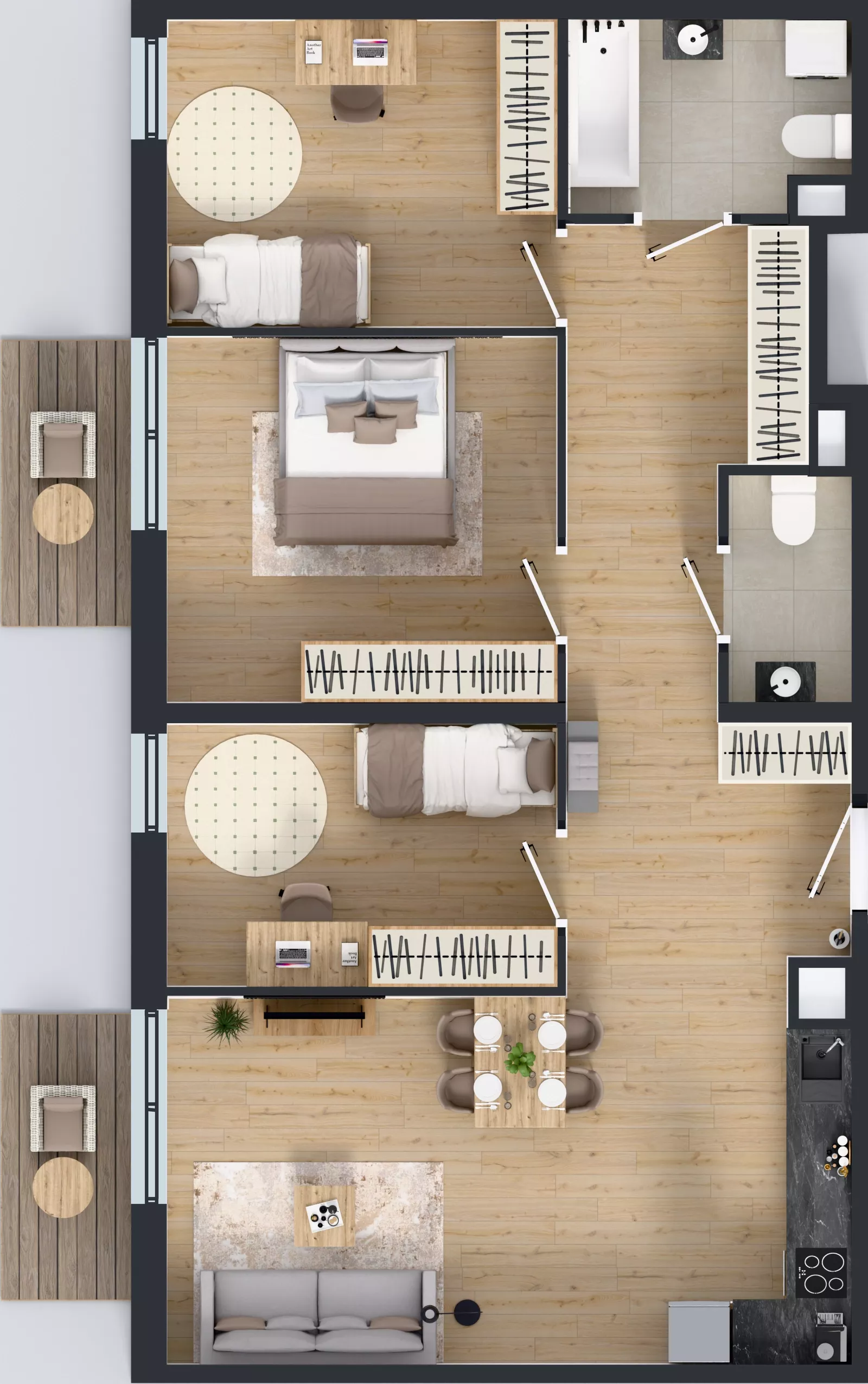 4 pokoje, mieszkanie 83,37 m², piętro 1, oferta nr M4029, Osiedle Ozon - Etap VIII, Kraków, Prądnik Biały, Górka Narodowa, ul. Stefana Banacha/ul. Fryderyka Schillinga