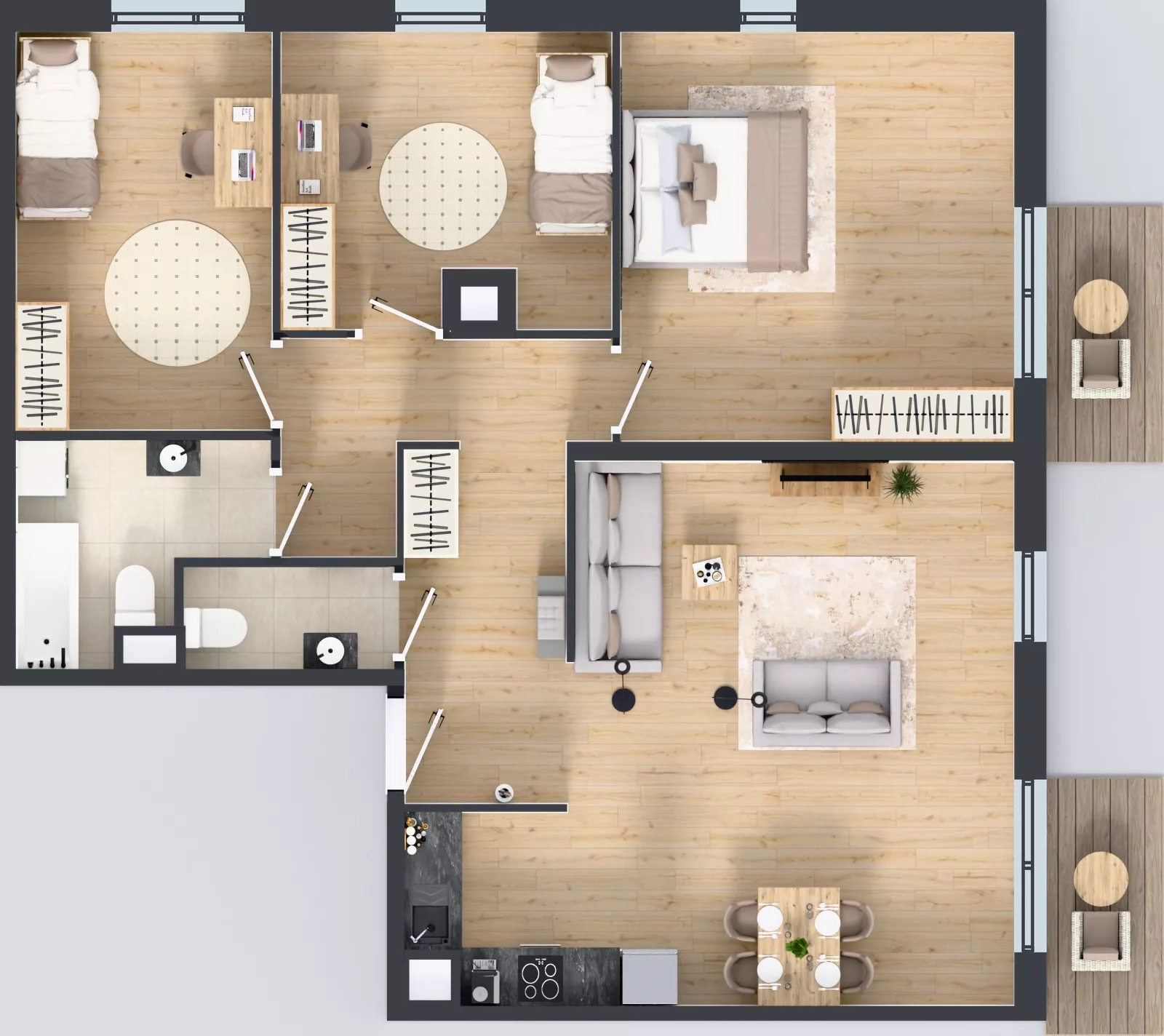 4 pokoje, mieszkanie 97,06 m², piętro 4, oferta nr M4050, Osiedle Ozon - Etap VIII, Kraków, Prądnik Biały, Górka Narodowa, ul. Stefana Banacha/ul. Fryderyka Schillinga