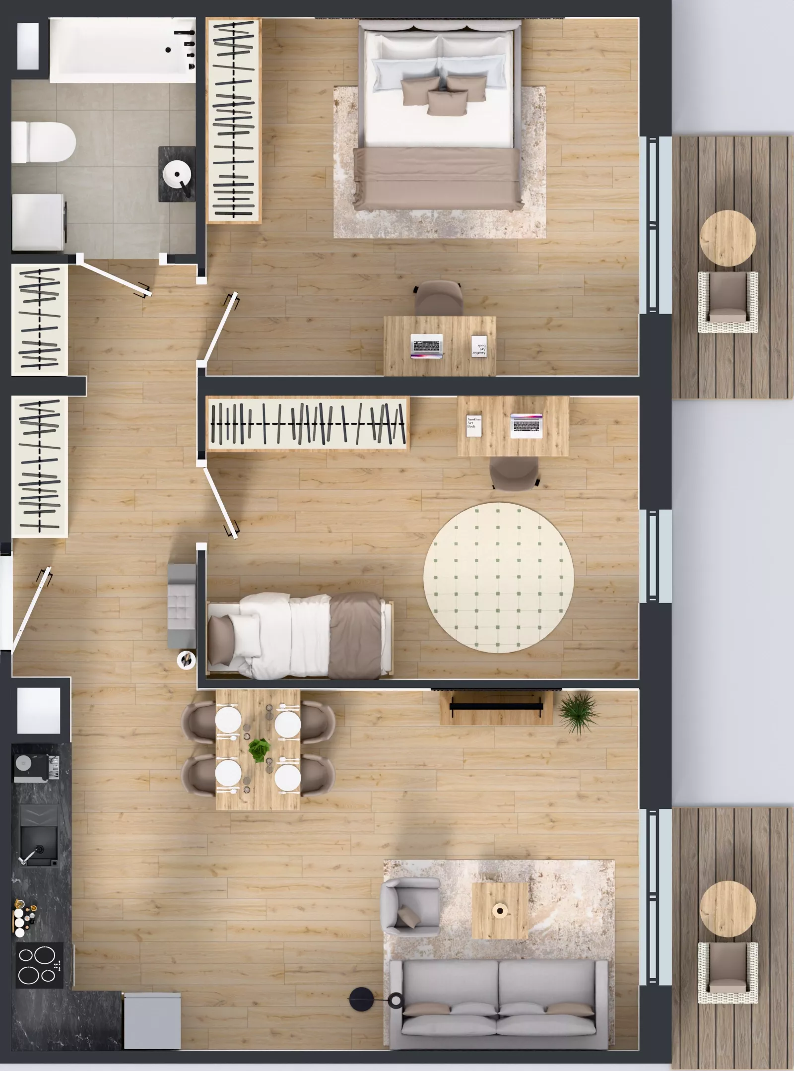 3 pokoje, mieszkanie 71,03 m², piętro 4, oferta nr M4052, Osiedle Ozon - Etap VIII, Kraków, Prądnik Biały, Górka Narodowa, ul. Stefana Banacha/ul. Fryderyka Schillinga