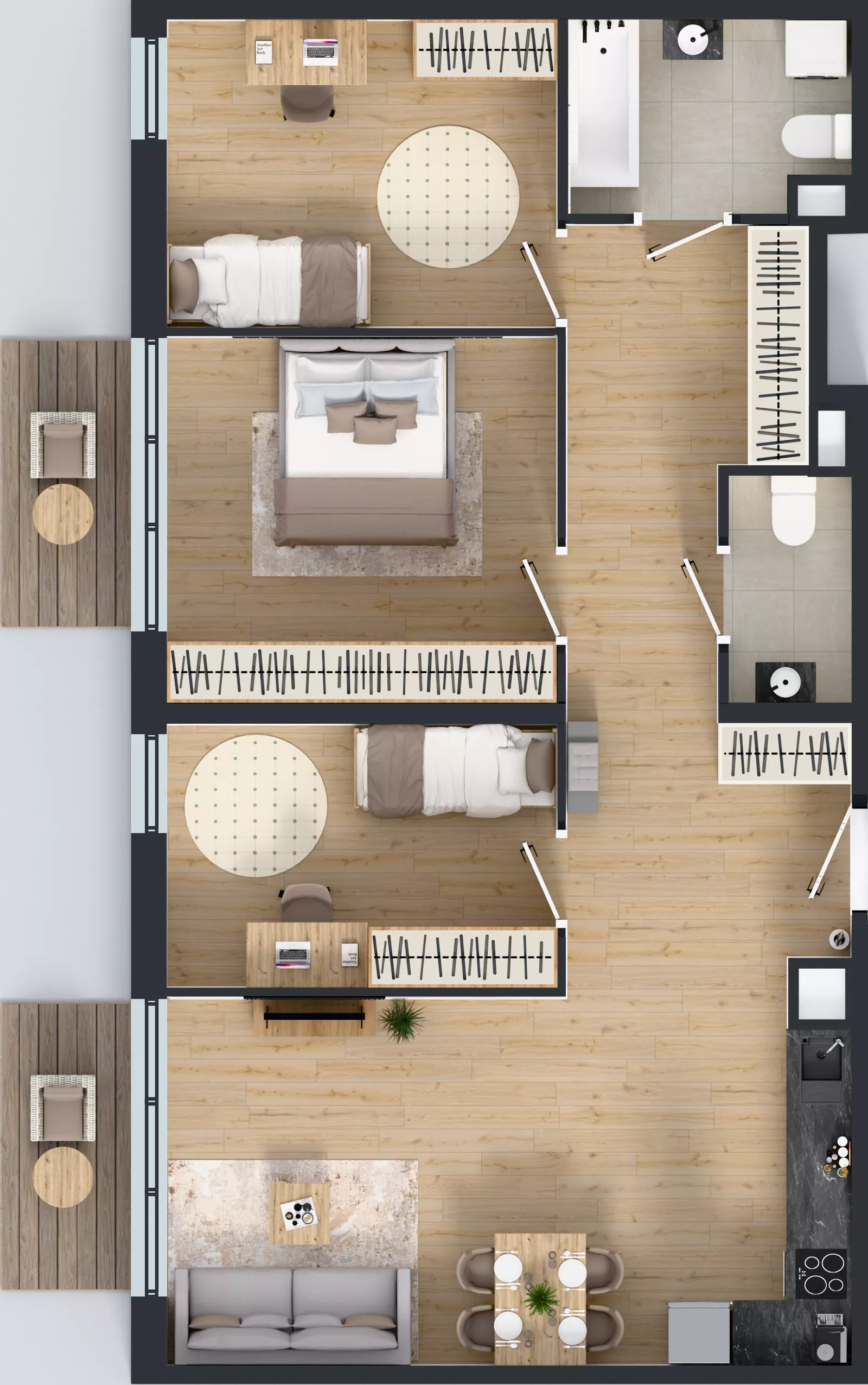4 pokoje, mieszkanie 83,69 m², piętro 5, oferta nr M4064, Osiedle Ozon - Etap VIII, Kraków, Prądnik Biały, Górka Narodowa, ul. Stefana Banacha/ul. Fryderyka Schillinga