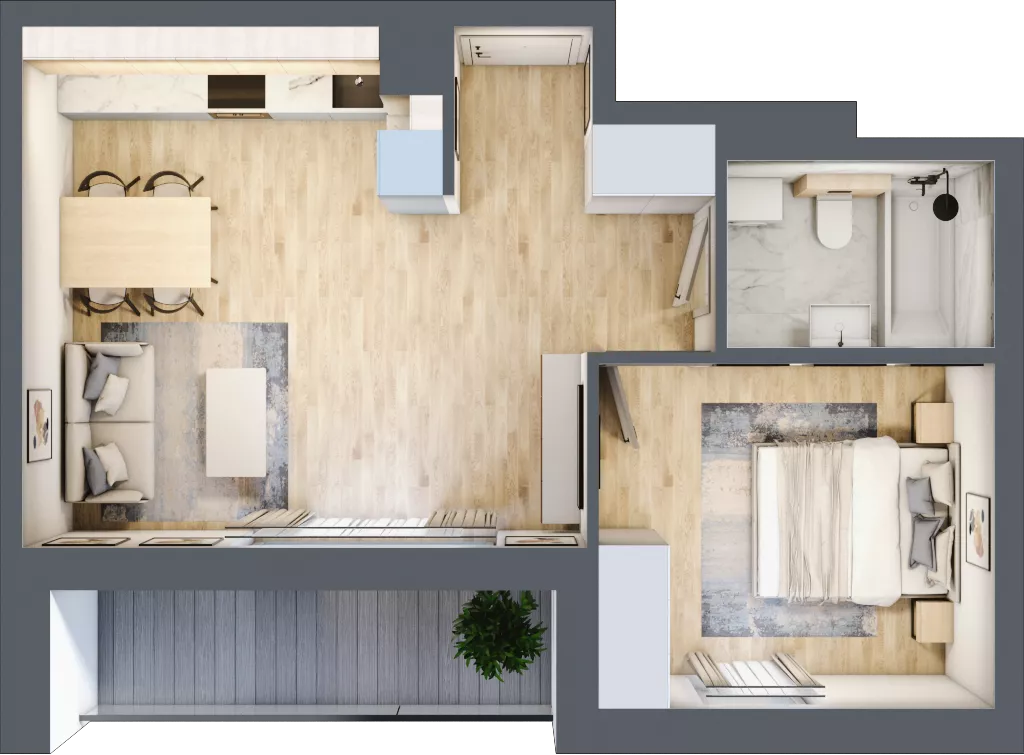 2 pokoje, mieszkanie 42,61 m², piętro 1, oferta nr A/10, Kijowska 17, Warszawa, Praga Północ, Szmulki, ul. Kijowska 17