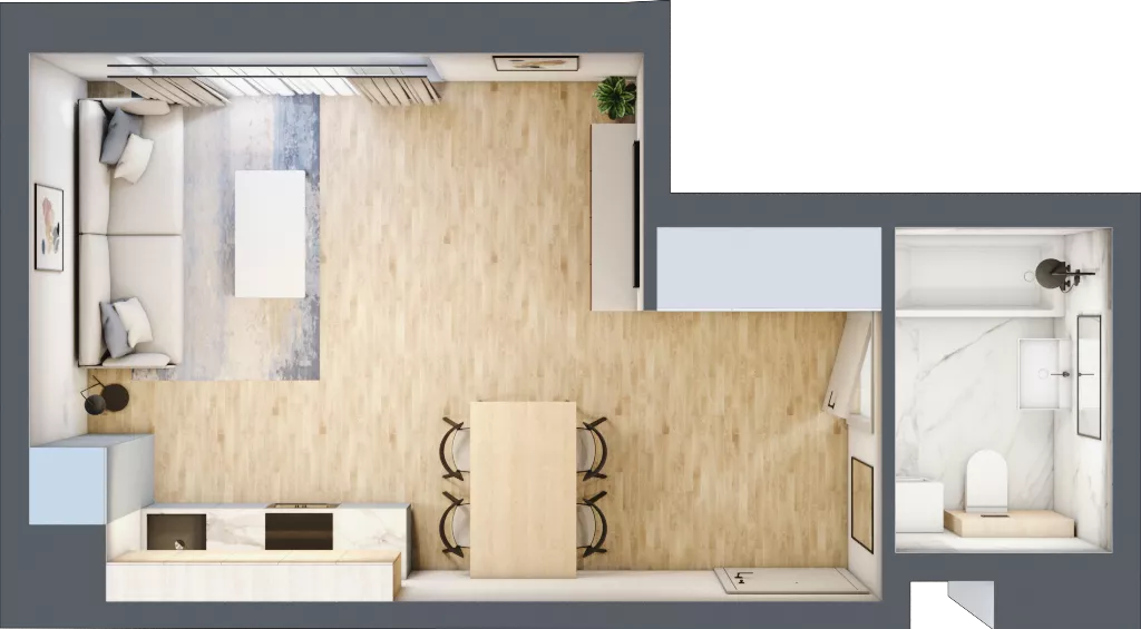 1 pokój, mieszkanie 29,79 m², piętro 2, oferta nr A/22, Kijowska 17, Warszawa, Praga Północ, Szmulki, ul. Kijowska 17