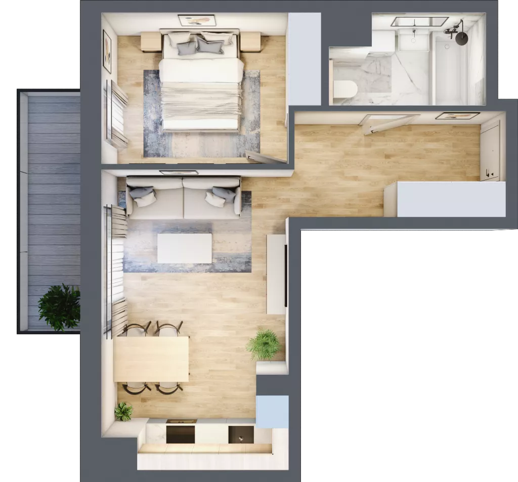 2 pokoje, mieszkanie 41,27 m², piętro 4, oferta nr A/31, Kijowska 17, Warszawa, Praga Północ, Szmulki, ul. Kijowska 17