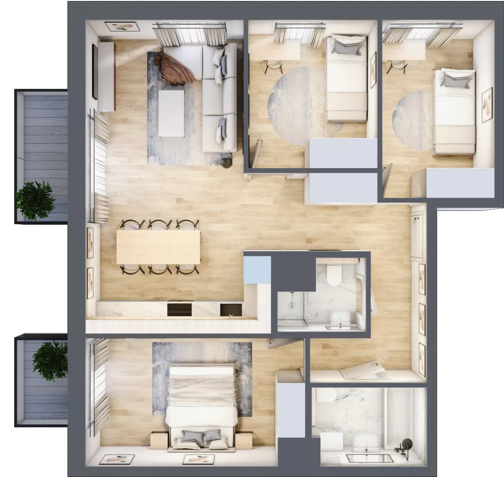 4 pokoje, mieszkanie 74,06 m², piętro 7, oferta nr A/56, Kijowska 17, Warszawa, Praga Północ, Szmulki, ul. Kijowska 17