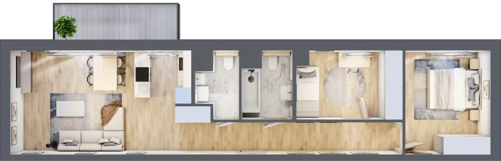 3 pokoje, mieszkanie 65,95 m², piętro 2, oferta nr B/79, Kijowska 17, Warszawa, Praga Północ, Szmulki, ul. Kijowska 17