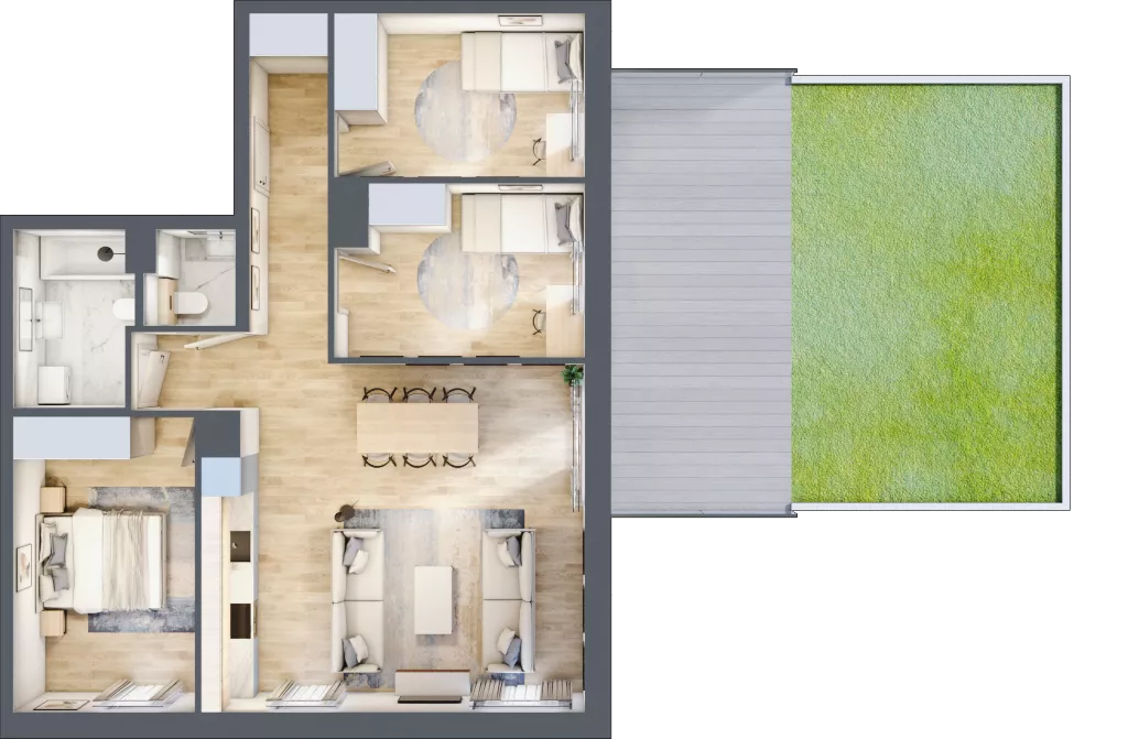 4 pokoje, mieszkanie 78,71 m², piętro 3, oferta nr B/93, Kijowska 17, Warszawa, Praga Północ, Szmulki, ul. Kijowska 17