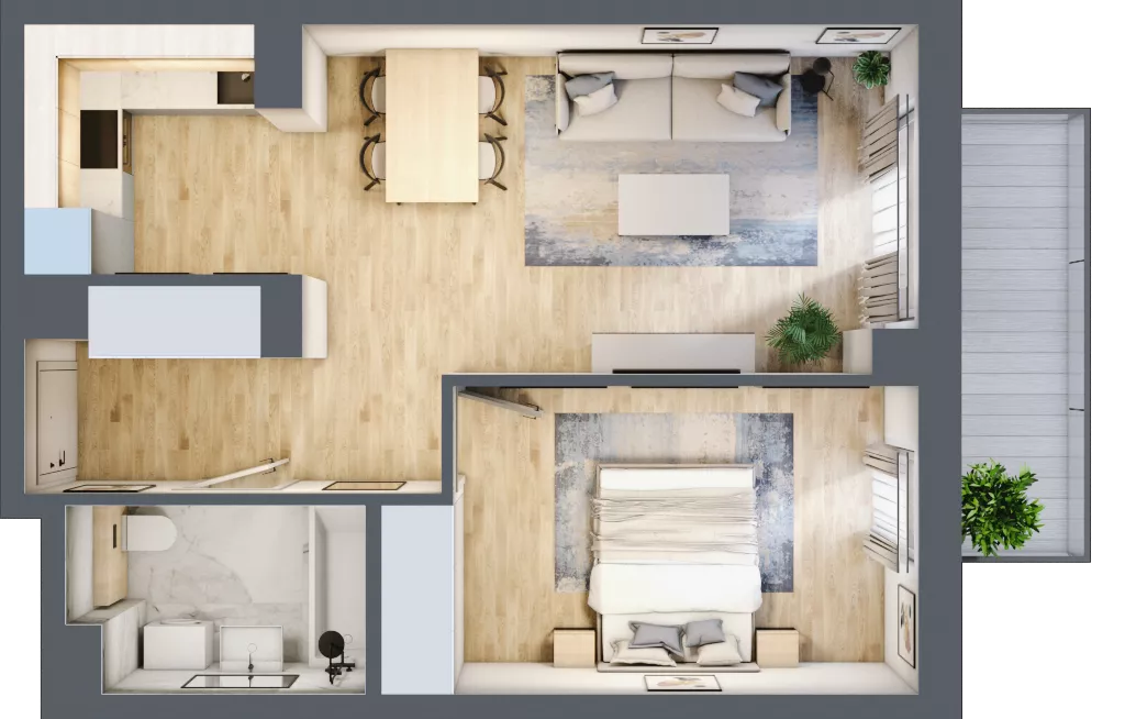 2 pokoje, mieszkanie 45,81 m², piętro 6, oferta nr B/112, Kijowska 17, Warszawa, Praga Północ, Szmulki, ul. Kijowska 17