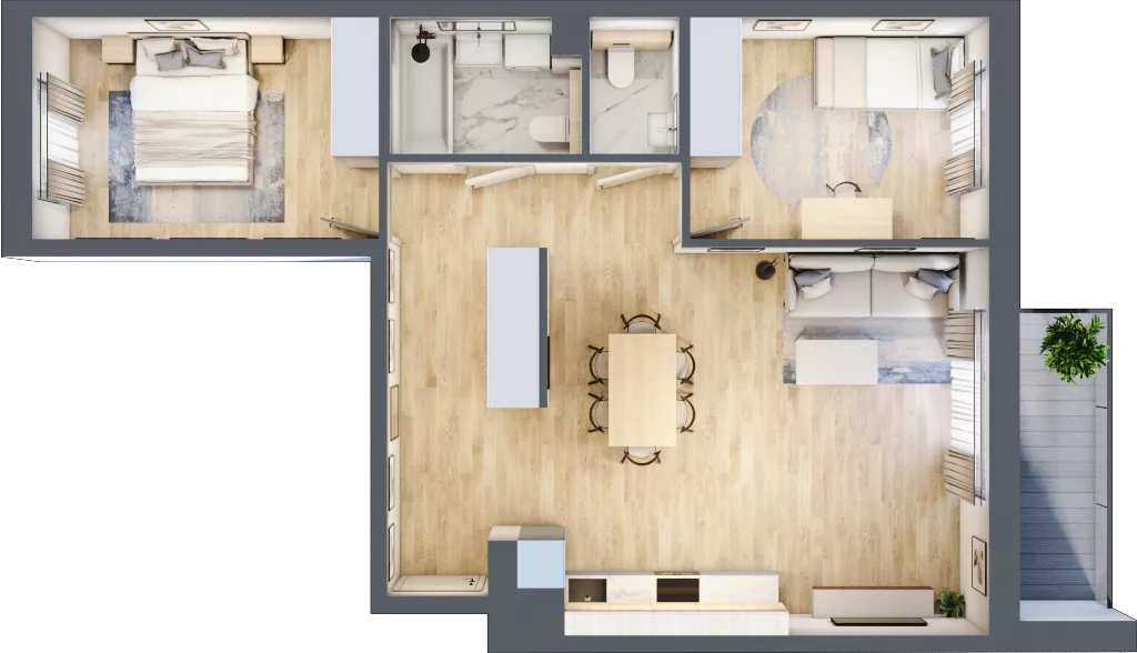 3 pokoje, mieszkanie 68,52 m², piętro 2, oferta nr C/140, Kijowska 17, Warszawa, Praga Północ, Szmulki, ul. Kijowska 17
