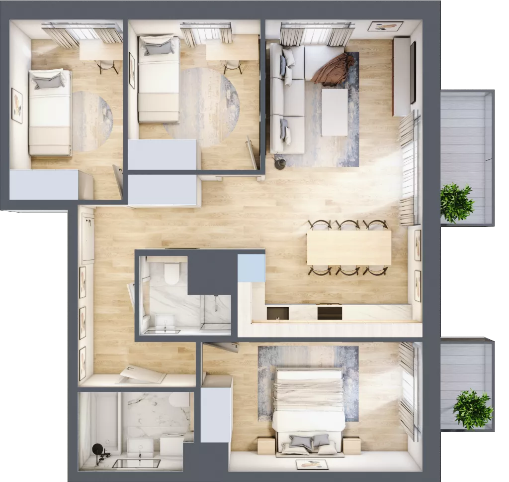 4 pokoje, mieszkanie 73,82 m², piętro 7, oferta nr C/186, Kijowska 17, Warszawa, Praga Północ, Szmulki, ul. Kijowska 17