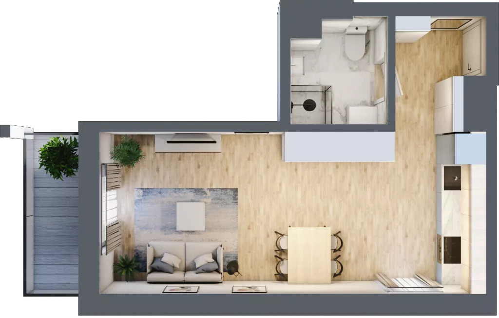 1 pokój, mieszkanie 31,23 m², piętro 5, oferta nr A/A6-3-39, Gemini G-7, Kielce, Centrum, ul. Górna 7
