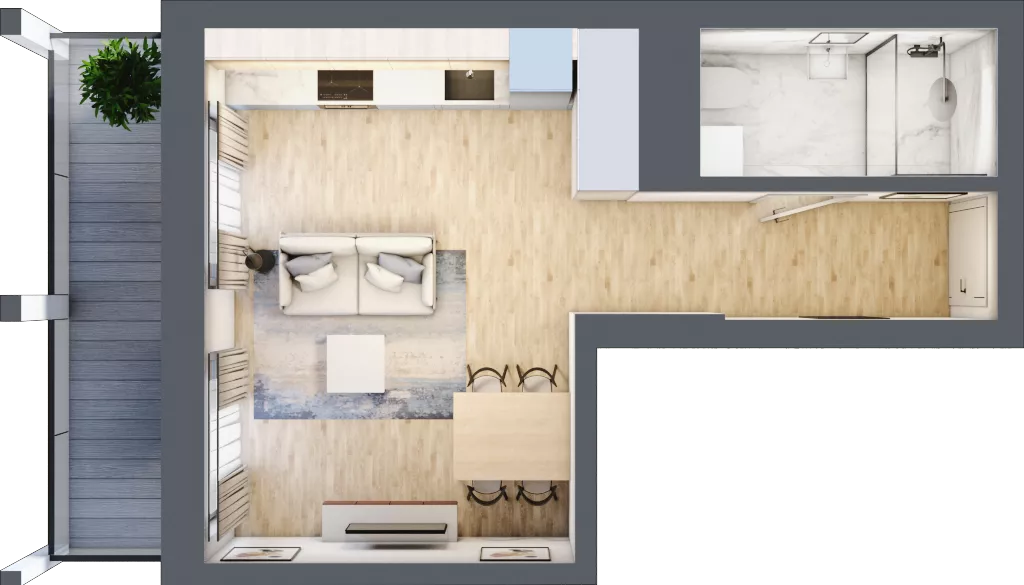 1 pokój, mieszkanie 27,86 m², piętro 5, oferta nr A/A6-4-40, Gemini G-7, Kielce, Centrum, ul. Górna 7
