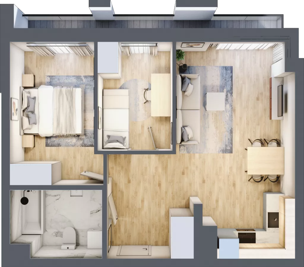 3 pokoje, mieszkanie 52,41 m², piętro 9, oferta nr A/A10-1-72, Gemini G-7, Kielce, Centrum, ul. Górna 7