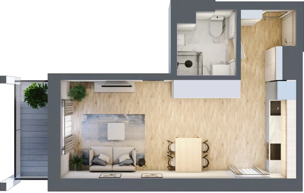 1 pokój, mieszkanie 31,23 m², piętro 10, oferta nr A/A11-3-82, Gemini G-7, Kielce, Centrum, ul. Górna 7