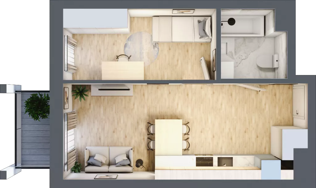 2 pokoje, mieszkanie 36,60 m², piętro 10, oferta nr A/A11-6-85, Gemini G-7, Kielce, Centrum, ul. Górna 7