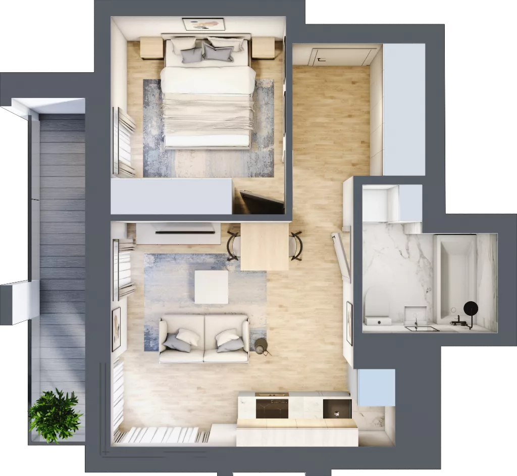 2 pokoje, mieszkanie 34,24 m², piętro 8, oferta nr B/B9-1-158, Gemini G-7, Kielce, Centrum, ul. Górna 7