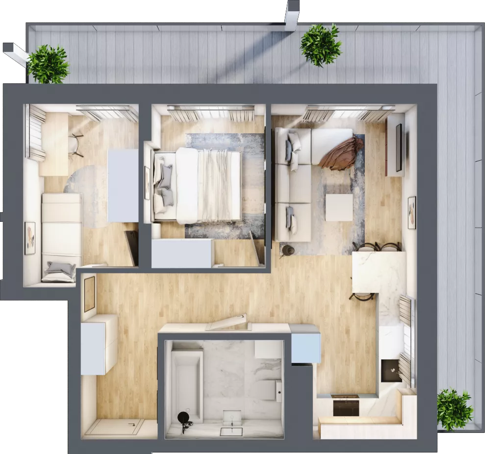 3 pokoje, mieszkanie 48,71 m², piętro 8, oferta nr B/B9-2-159, Gemini G-7, Kielce, Centrum, ul. Górna 7