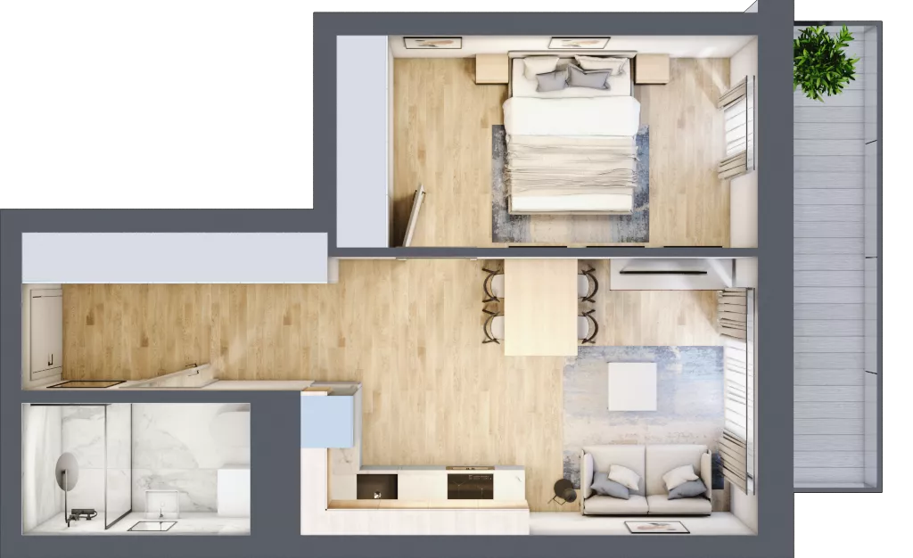 2 pokoje, mieszkanie 38,73 m², piętro 8, oferta nr B/B9-5-162, Gemini G-7, Kielce, Centrum, ul. Górna 7