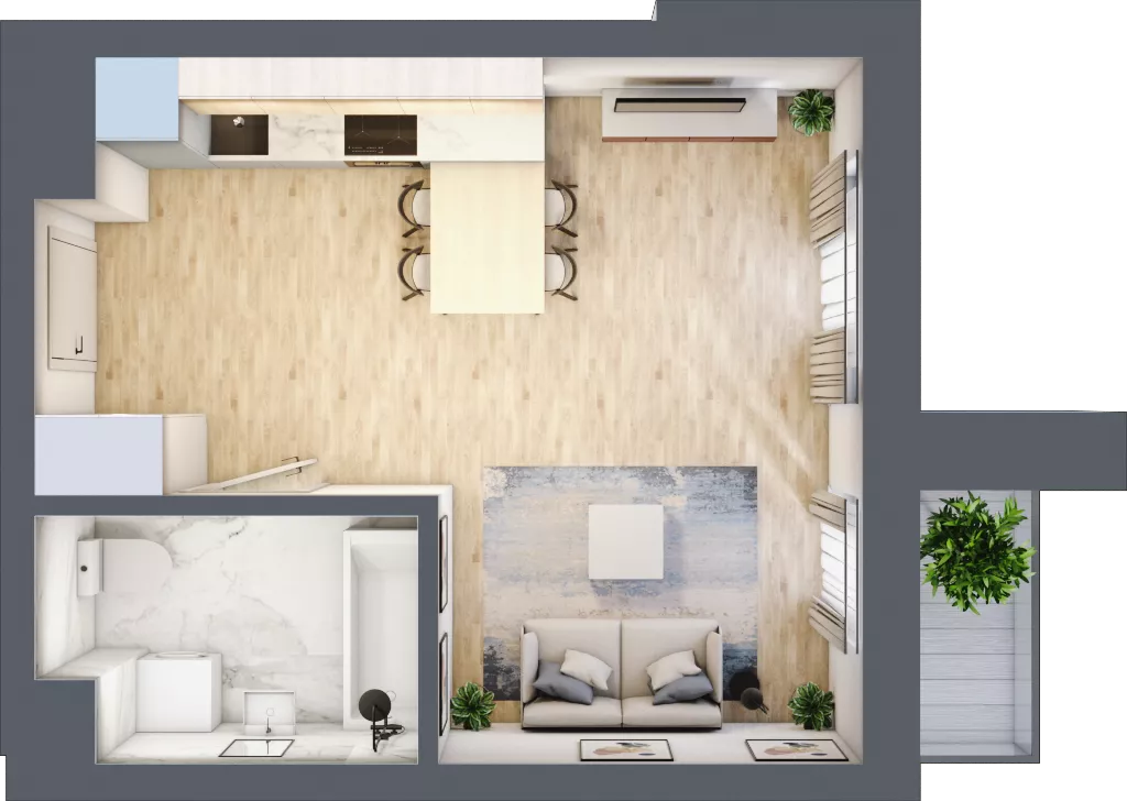 1 pokój, mieszkanie 29,41 m², piętro 9, oferta nr B/B10-7-174, Gemini G-7, Kielce, Centrum, ul. Górna 7