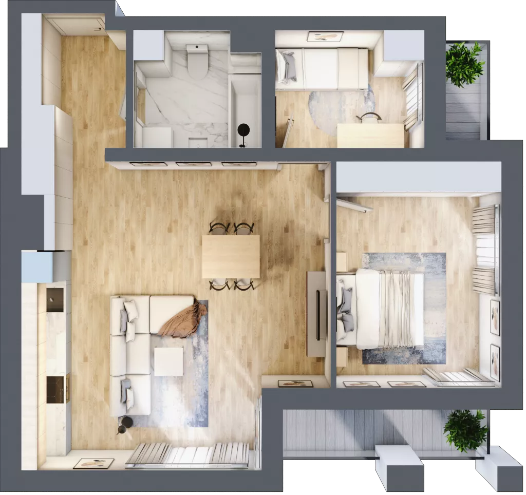 3 pokoje, mieszkanie 66,20 m², piętro 9, oferta nr B/B10-8-175, Gemini G-7, Kielce, Centrum, ul. Górna 7