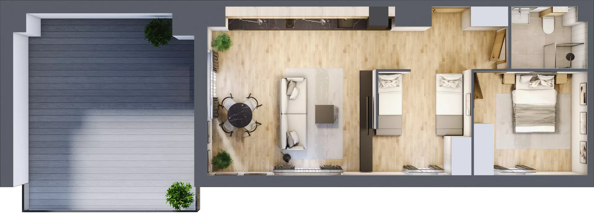 2 pokoje, apartament inwestycyjny 58,53 m², piętro 4, oferta nr A/407, Apartamenty Bałtyk - komfortowe lokale nad morzem, Jastrzębia Góra, ul. Jantarowa 3
