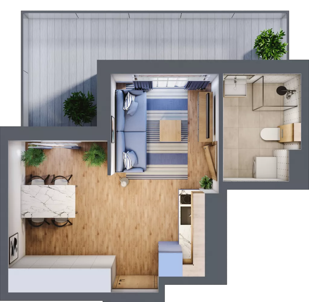 1 pokój, apartament inwestycyjny 28,73 m², piętro 4, oferta nr B/404, Apartamenty Bałtyk - komfortowe lokale nad morzem, Jastrzębia Góra, ul. Jantarowa 3